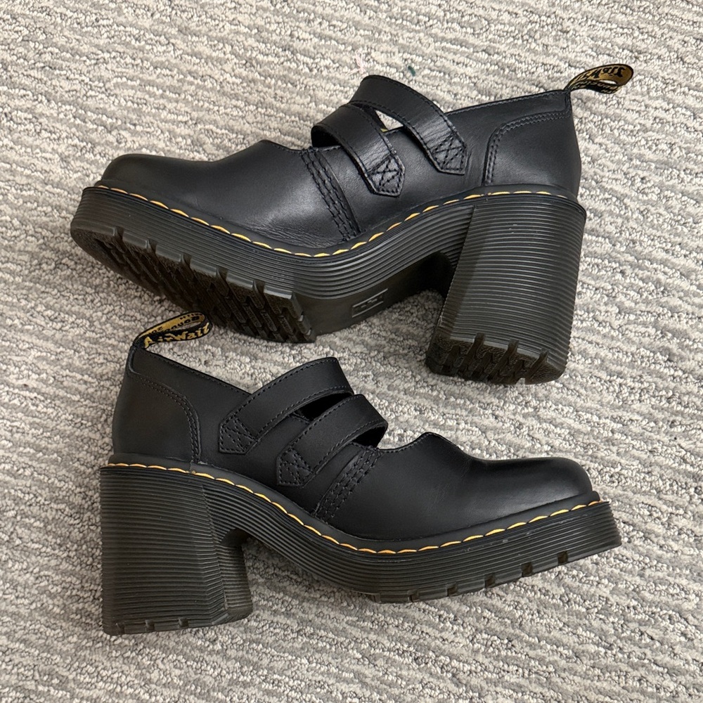 Dr. Martens Eviee Sendal Leather Heeled Shoes - Picture 2 of 6